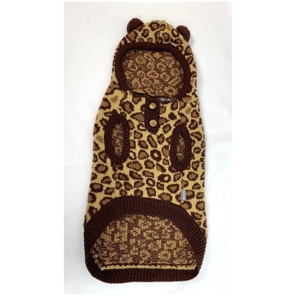 Dogo Leopard Sweater Dog Hoodie in size L, 15" NWT - Picture 2 of 5